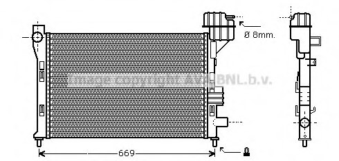 PRASCO MS2253 Radiator, engine cooling